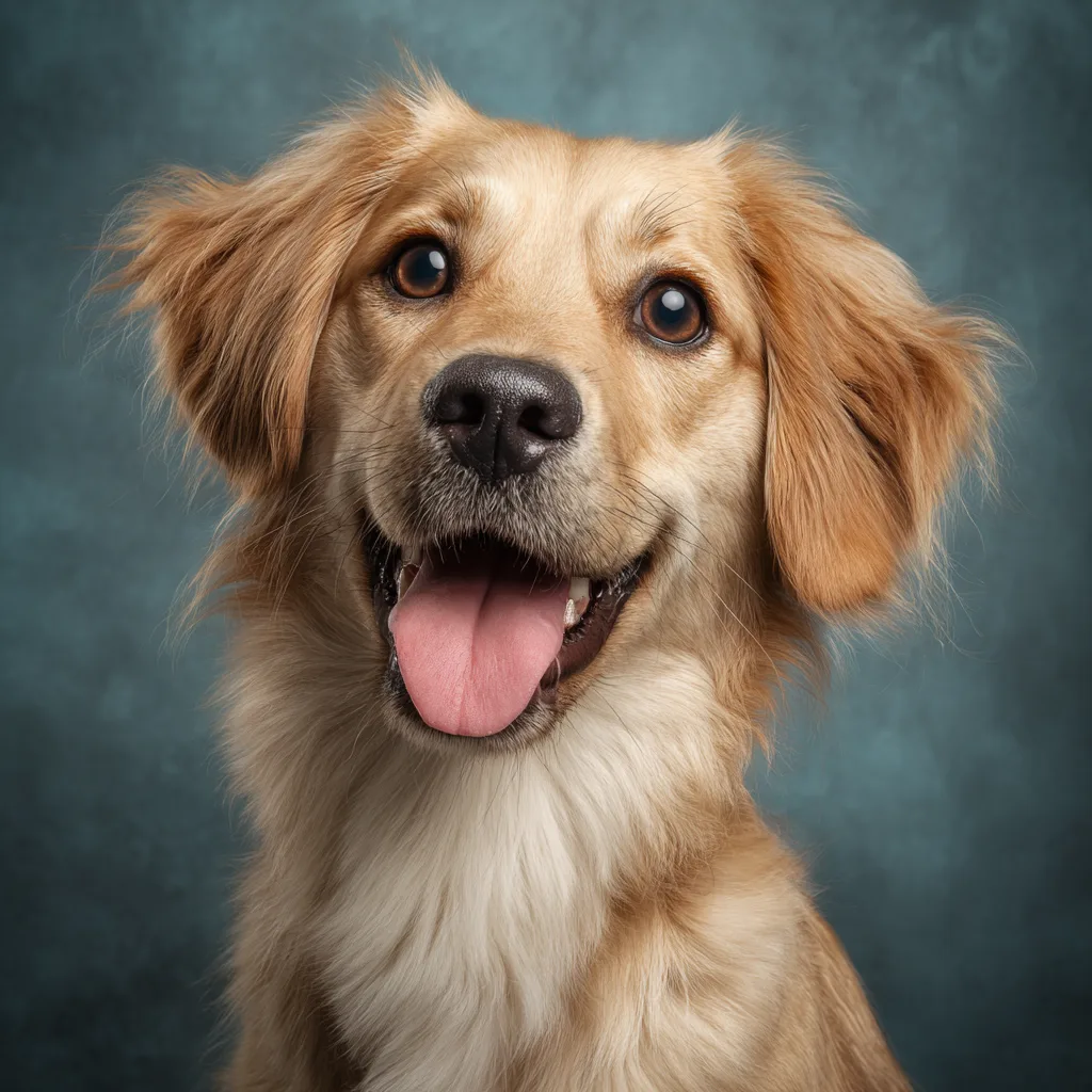 Studio dog portrait print