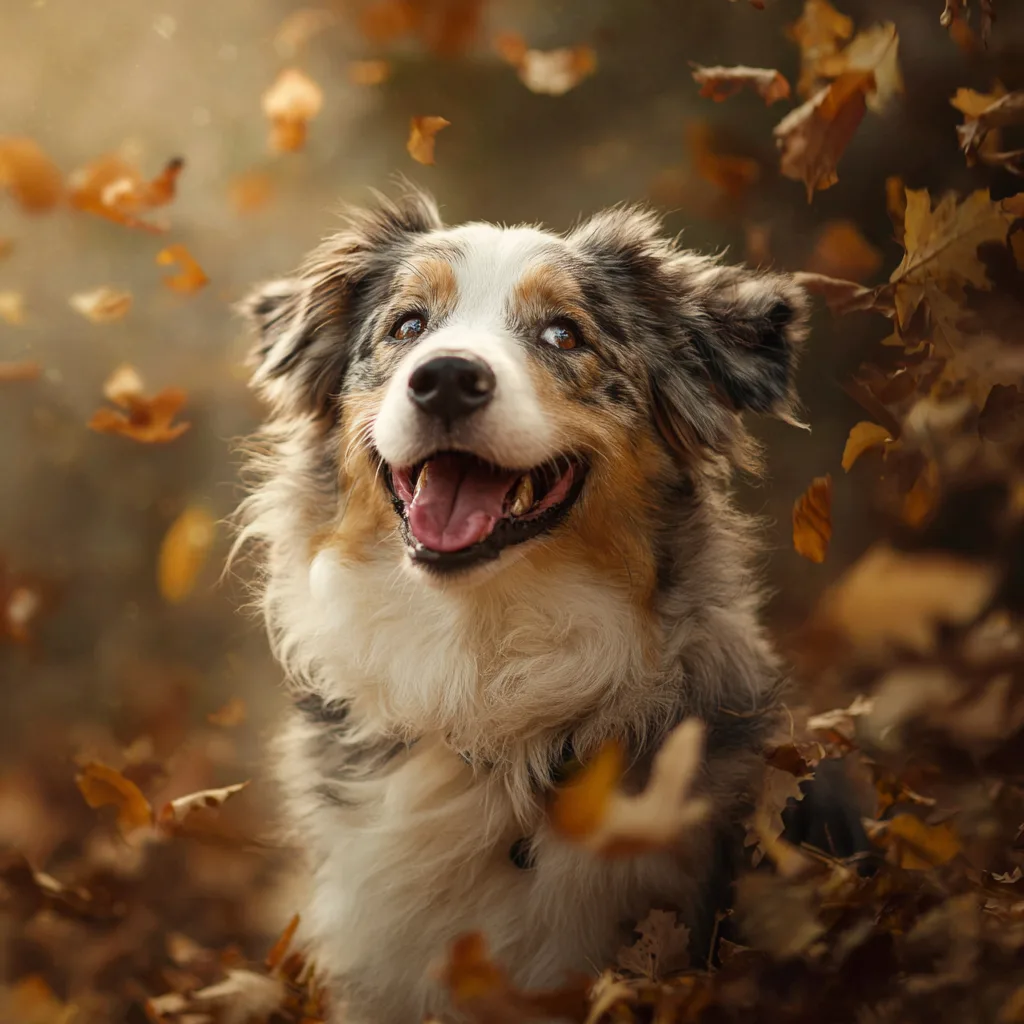 Autumn dog photography near Boston MA