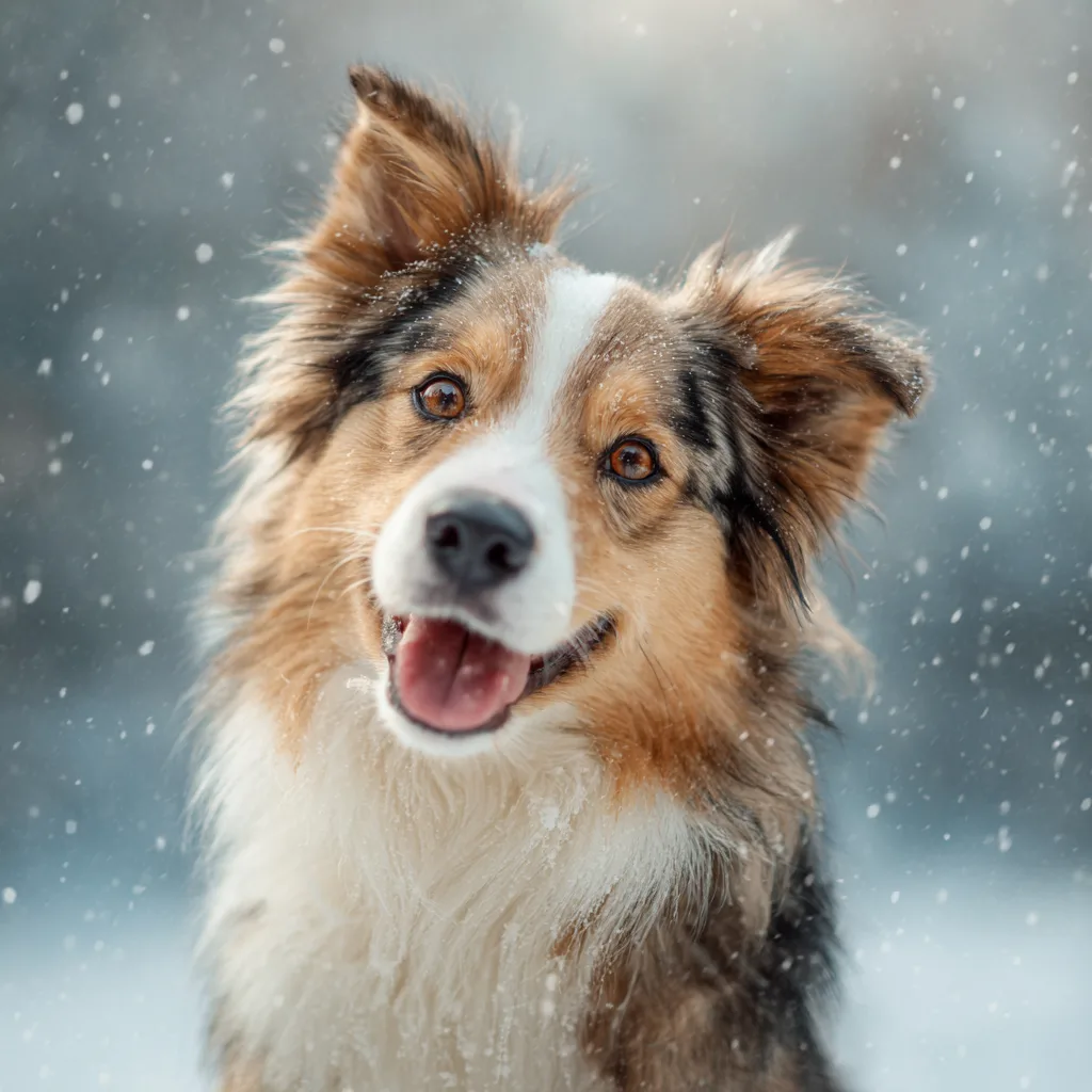 Cold weather dog portrait Rockland MA